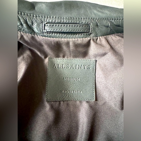 AllSaints Leather Jacket (2020 Fall Collection). Size Medium. Worn appx 2x - Picture 2 of 4